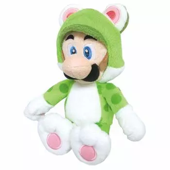 Sanei Boeki Super Mario 3D World Неко Луиджи (S) Мягкая игрушка сидячая высота 18см 811882