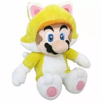 Sanei Boeki Super Mario 3D World Neko Mario Plush Toy Sitting Height 22cm (M)