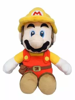 Sanei Boeki Super Mario Maker 2 Builder Mario x D11 x H24 см Мягкая игрушка SMM01 (S) В13.5