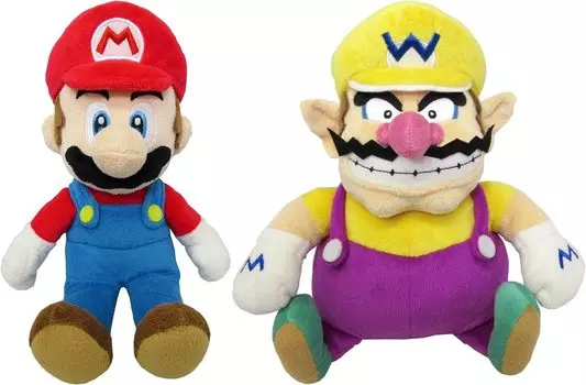 Sanei Boeki Super Mario Mario Wario плюшевый набор из 2 ALL STAR COLLECTION & (S) [Высота примерно. 24см/приблизительно. 25см]