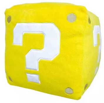 Sanei Boeki Super Mario Plush Toy Item Cushion (Question Block) W25 x D25 x H25cm Cushion