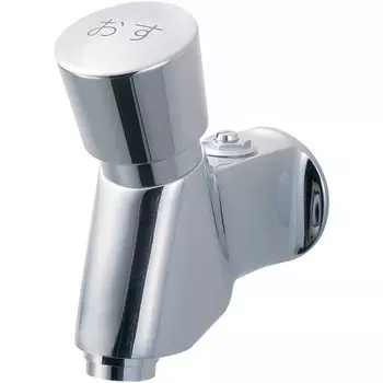 SANEI horizontal push automatically shuts off water after a certain period of time Y196C-13 Self-closing faucet, type, серебряный