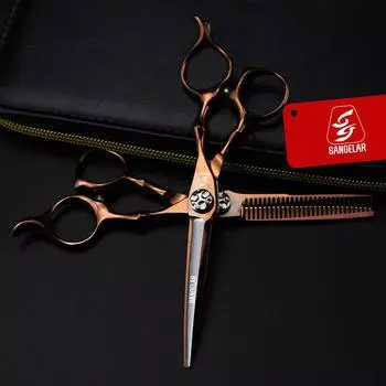 Sangelar 5,5-дюймовые ножницы для волос, топ, шампанское, золото, профессиональные парикмахерские ножницы, женские парикмахерские инструменты, набор красивых ножниц