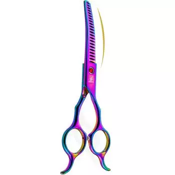 Sangelar 6,5 дюймов профессиональные филировочные ножницы для ухода за домашними животными, стрижка собак, 4 вида на выбор, основные инструменты для косметологов для домашних животных Remove Hair 20%-35% разноцветный