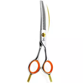 Sangelar 6 дюймов 7 дюймов филировочные ножницы для ухода за домашними животными, удаляют шерсть на 20%-35%, очень красивые ножницы, необходимые инструменты для профессиональных косметологов для домашних животных 6.5 inch серебряный