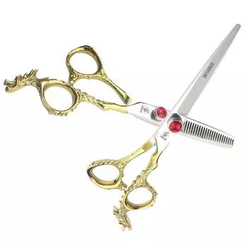 Sangelar 6 дюймов серебряные парикмахерские ножницы для стрижки волос филировочные ножницы профессиональные ножницы для стрижки волос высшего класса 6 Cutting Scissors серебряный