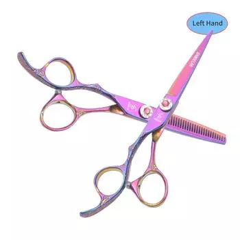Sangelar 6 дюймов левые многоцветные ножницы для волос женские парикмахерские инструменты семейные ножницы для стрижки волос «сделай сам» с бахромой профессиональные парикмахерские ножницы