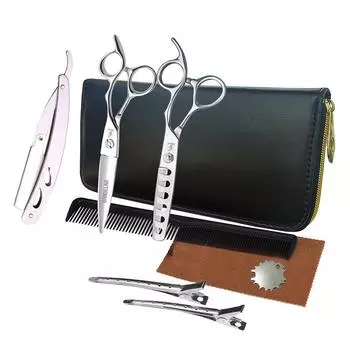 Sangelar 6 дюймов набор ножниц для стрижки волос скользящие ножницы для стрижки 6 зубов филировочные ножницы семейные профессиональные парикмахерские инструменты для парикмахерских DIY волосы