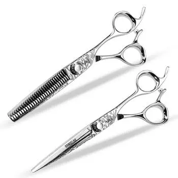 Sangelar 6 дюймов Нержавеющая сталь ножницы для волос Профессиональные серебряные парикмахерские ножницы Модный дизайн Красота парикмахерские ножницы 6 Cutting