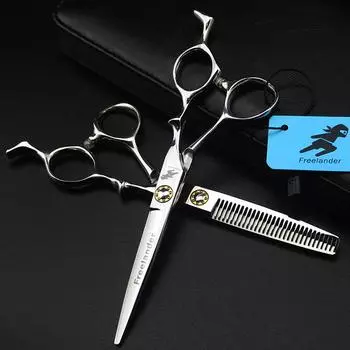 Sangelar 6 дюймов профессиональные ножницы для волос с подшипниками винт серебряные парикмахерские ножницы для стрижки волос филировочные ножницы