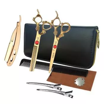 Sangelar 6 дюймов Профессиональные парикмахерские ножницы Набор инструментов для ухода за волосами Парикмахерский набор