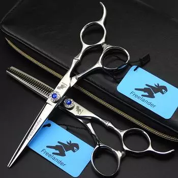 Sangelar 6 дюймов профессиональные серебряные ножницы для волос набор полубамбуковая ручка парикмахерские инструменты Парикмахерская семья настоятельно рекомендует 6 Set
