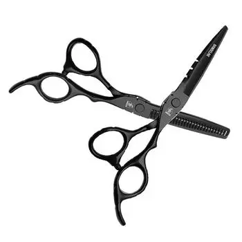 Sangelar 6-дюймовые черные ножницы для волос Профессиональные парикмахерские инструменты для личной гигиены Дизайн волос Парикмахерские ножницы для стрижки Филировочные ножницы