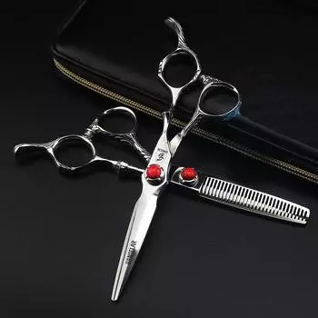 Sangelar 6-дюймовые ножницы для волос с красным винтом, верхний класс для пожилых профессиональных наборов для ухода, парикмахерские ножницы, парикмахерские инструменты