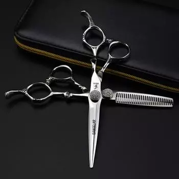 Sangelar 6-дюймовые ножницы для волос, серебряные профессиональные парикмахерские ножницы для парикмахерских, инструменты для стрижки волос, парикмахерский салон