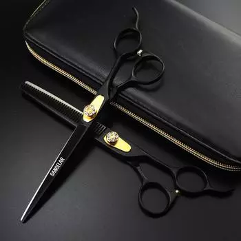 Sangelar 7 дюймов ножницы для волос черные профессиональные ножницы для резки большие ножницы для ухода за волосами парикмахерские ножницы парикмахерские инструменты