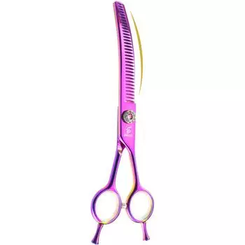Sangelar 7 дюймов высшего качества Super Jp440C профессиональные ножницы для домашних животных изогнутые вниз ножницы для ухода за шерстью собак тонкие ножницы 7 inch Blender разноцветный