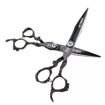 Sangelar 7-дюймовые черные ножницы для волос с ручкой дракона Профессиональные парикмахерские ножницы Парикмахерские ножницы или другие инструменты для ухода за волосами