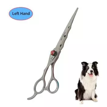 Sangelar 7-дюймовые левые ножницы для ухода за домашними животными, профессиональные ножницы для стрижки собак, щенков, филировочные ножницы, инструменты для стрижки волос в зоомагазине 7 inch cutting