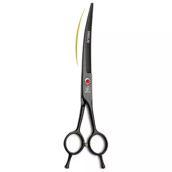 Sangelar Professional 7-дюймовые изогнутые ножницы для домашних животных с двойным хвостом, левая и правая рука Уход за домашними животными Ножницы для красоты домашних животных Ножницы сгибаются и деформируются Уход за домашними животными