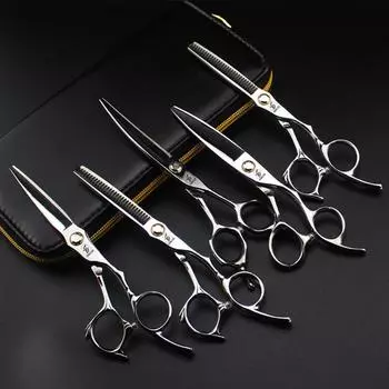 Sangelar профессиональные стильные ножницы для волос, набор для профессионального парикмахера, 5 шт., профессиональные парикмахерские инструменты для стрижки истончения