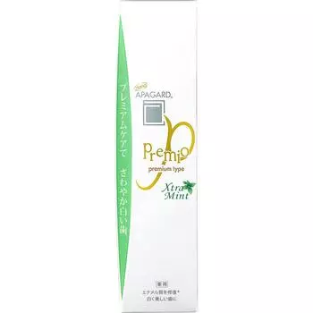 Санги Апагард Премио Экстра Мята 105г (Квази-лекарство) Отбеливающая зубная паста. Нанесите необходимое количество. (около 1 см) на зубную щетку и хорошо почистите, чтобы