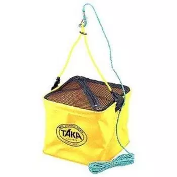 Sangyo Mesh Square Water Bucket with 010598 TAKA/Taka Rope, 24cm, 204-Square,