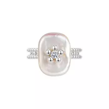 Sanheng Sun Hunter [Island Reply] Original Natural Baroque Pearl Ring Accessible Luxury Set Qixi Gift Square Freshwater Bead Ring