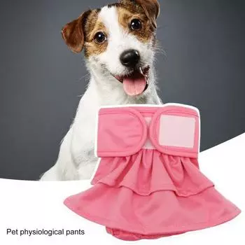 Санитарные штаны для домашних животных с застежкой на ленту с цветочным узором, удобные защитные штаны для домашних собак XS розовый