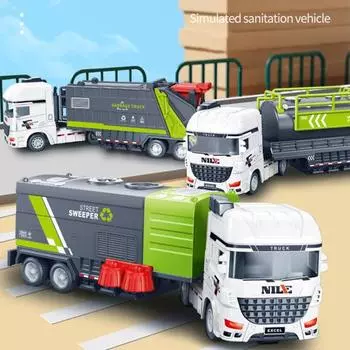 Санитарный город Санитарный грузовик Игрушечный грузовик Переработка отходов Реалистичные мусоровозы Цистерна с водой Инерционная камера Транспортное средство C