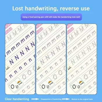 Sank Magic Practice Copybook Pen Дошкольное образование Дети Каллиграфия Английская книга Письмо Многоразовый Wipi Q6E8 3-6 years old-One-size
