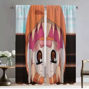 Sankaku Head Shades Modern Living Room Curtains for Camera Partition Window Curtain for Room 2 Panel Home Interior Curtains W50xH70cmx2pcs-CL