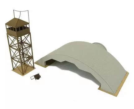 Sankei Aviation Scene Series Военная авиабаза Бумажная поделка 1/144 MK08-10