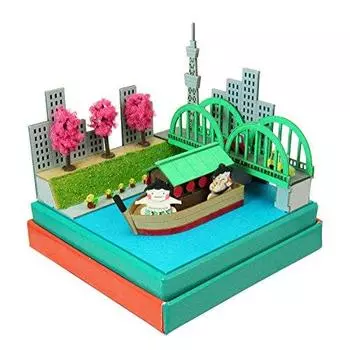 Sankei Miniatuart мини-бумажная поделка в виде борца сумо и плавучего дома, не масштабированная MP05-20