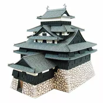 Sankei Minituart Kit Meijo Series Национальное сокровище Замок Мацуэ Бумажная модель 1/300 MK04-06