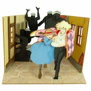 Sankei MP07-32 Studio Ghibli Mini Ходячий замок Побег Хаула и Софи Немасштабная бумажная поделка