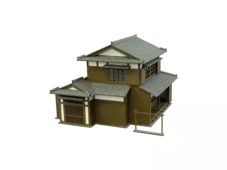 Sankei Nostalgic Diorama Series Частный дом B Бумажная поделка 1/150