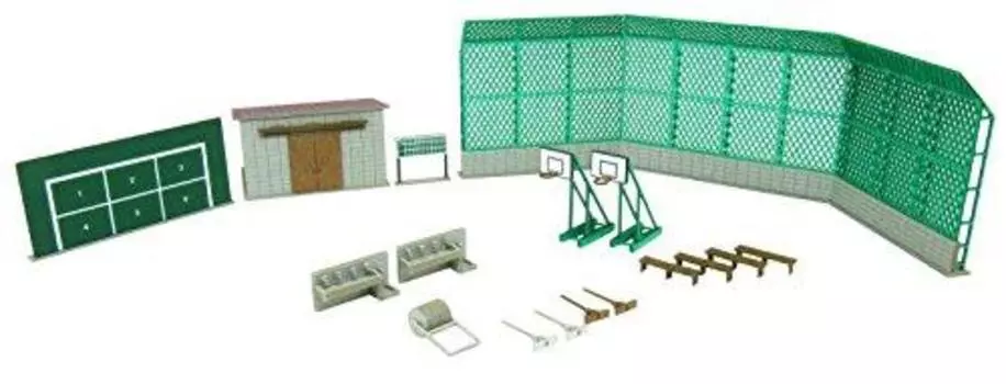 Sankei Nostalgic Diorama Series Schoolyard Equipment Paper Craft 1/150 MP03-105