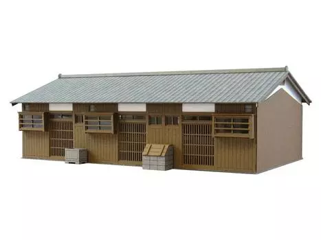 Sankei Scene Series Paper Craft 1/87 Nagaya-1 MK05-19