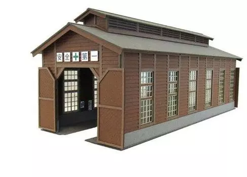 Sankei Scene Series Паровозное депо Бумажная поделка 1/80 MK05-44