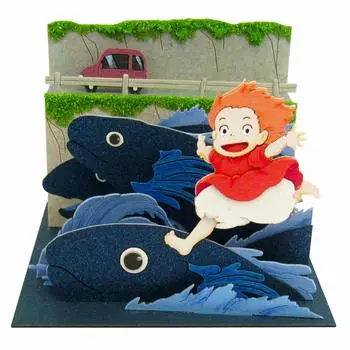 Sankei Studio Ghibli Mini Ponyo on the Cliff Ponyo Running on Water Fish Papercraft Non-Scale MP07-39