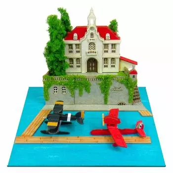 Sankei Studio Ghibli Mini Porco Rosso Адриано и дирижабль Немасштабная поделка из бумаги MP07-21