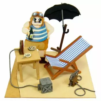 Sankei Studio Ghibli Mini Porco Rosso Hideout Paper Craft Немасштабируемая модель Porco MP07-23