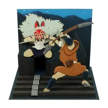 Sankei Studio Ghibli mini Princess Mononoke Princess Night Attack Paper Craft Mononoke s MP07-136