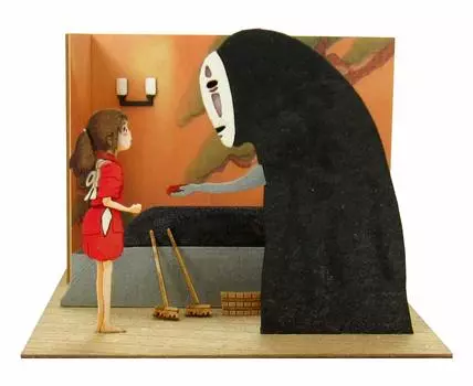Sankei Studio Ghibli Mini Унесенные призраками Тихиро и Каонаси Бумажная поделка Немасштабная MP07-59