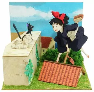Sankei Studio Ghibli mini Ведьмина служба доставки Семья Кики и Дзидзи Бумажная поделка MP07-125