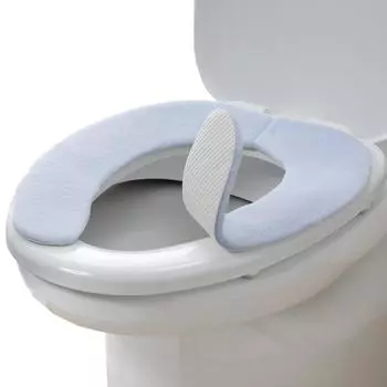 Sanko Mitsuba in Sanko Stays in Soft Toilet Seat Okudake Adsorption [Made Japan, Deodorizing, Washable] Place, Type, Cover, 9mm, Blue, KC-68