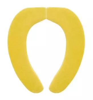 Sanko Mitsuba in Soft Toilet Seat Okudake Adsorption [Made Japan, Deodorant, Washable] Sanko, Non-slip, Type, Cover, 9mm, Yellow, KF-66