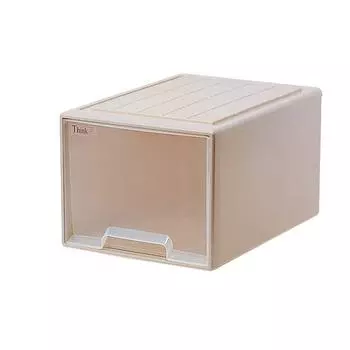 Sanko Plastic Deep Clothes Storage Sink Width 39 x Depth 53 x Height 30cm Soft Beige