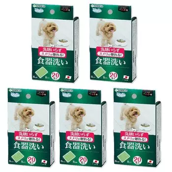 SANKO Surprisingly Fresh Pet удаляет грязь с помощью Just Slim 6 x 20 листов x 5 шт. Набор из 5 предметов для посуды, посудомоечной машины, вода, средство для удаления, 8 см, набор, зелёный
